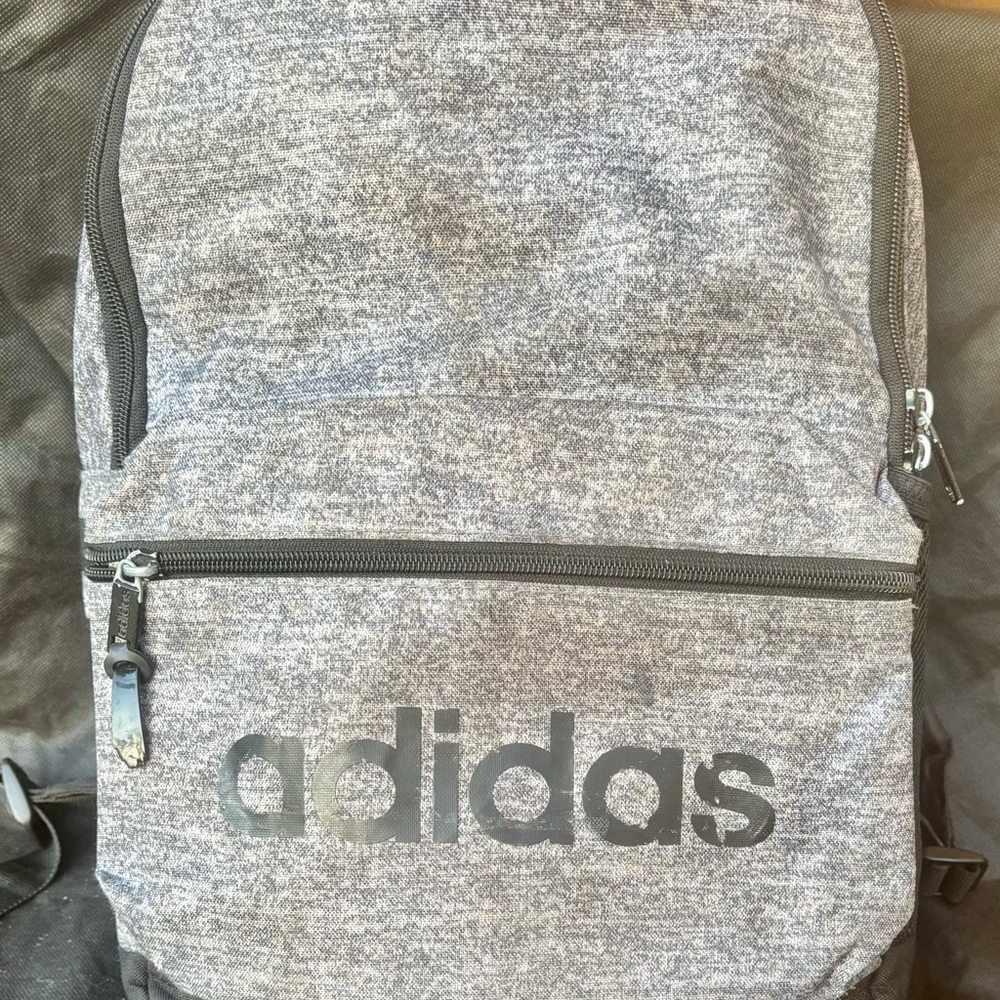 Adidas Heathered Gray Backpack